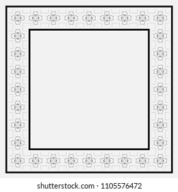 Vintage ornamental vector frame. Template for design