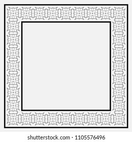 Vintage ornamental vector frame. Template for design