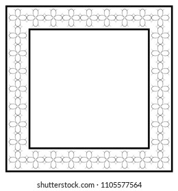 Vintage ornamental vector frame. Template for design