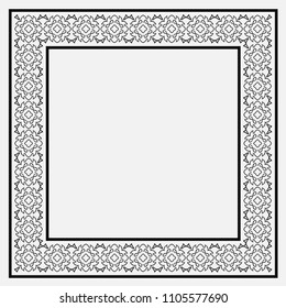 Vintage ornamental vector frame. Template for design