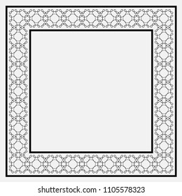 Vintage ornamental vector frame. Template for design