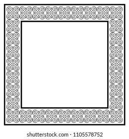 Vintage ornamental vector frame. Template for design