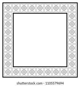 Vintage ornamental vector frame. Template for design