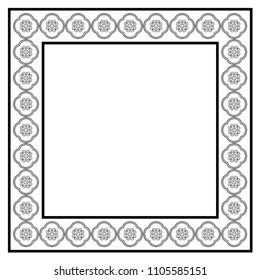 Vintage ornamental vector frame. Template for design