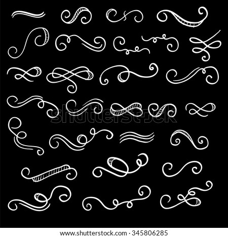 Vintage Ornaments Decorations Design Elements.  Vector stock