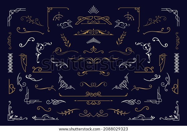 vintage ornaments frame  swirls and scrolls\
decorations retro design vector frames and invitations, greeting\
cards, certificates\
borders