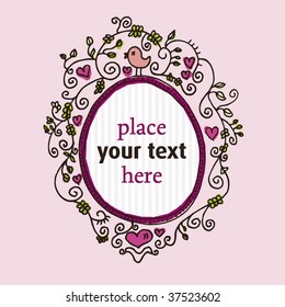 Vintage ornaments frame in vector