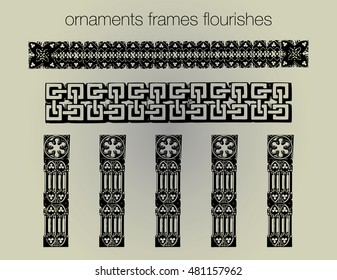 Vintage Ornaments Frames. 3