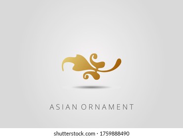 Vintage ornaments in Kazakh traditional style. Asian floral designs. Abstract Asian elements of the national pattern of the ancient nomads of the Kyrgyz, Mongols, Kazakhs, Tatars