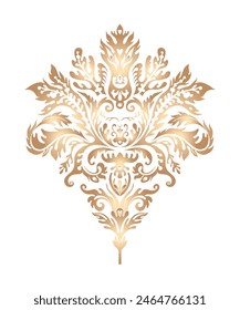 Fondo ornamentado de Antiguas en estilo barroco. Desenmascarar patrón. Fondo de pantalla, diseño textil. Elegante adorno floral. Ilustración vectorial.