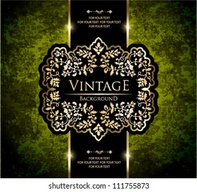 vintage ornate card design for greeting card, menu, cover, invitation.