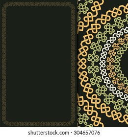 Vintage ornate cards in east style. Easily editable vector image