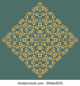 Vintage ornate cards in eastern style. Easily editable vector image