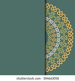 Vintage ornate cards. Template frame for greeting card and wedding invitation. Ornate vector border and place for your text.