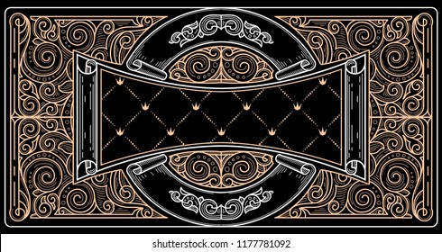 Vintage ornate decorative card