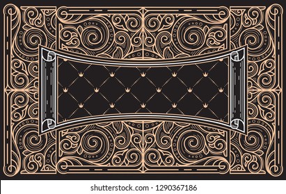 Vintage ornate decorative card