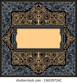 Vintage ornate decorative card