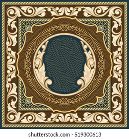 Vintage ornate decorative card