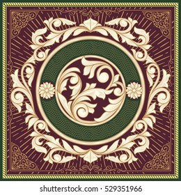 Vintage ornate decorative card
