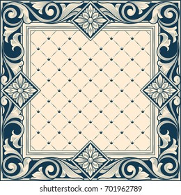Vintage ornate decorative card