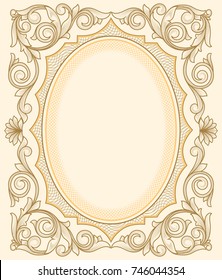 Vintage ornate decorative card