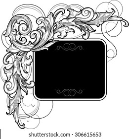 Vintage ornate decorative corner