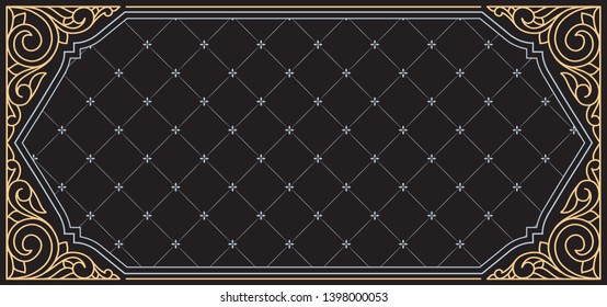 Vintage ornate decorative design card