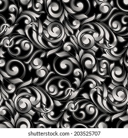 Vintage ornate decorative seamless pattern