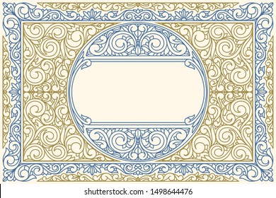 Vintage ornate elegant decorative card