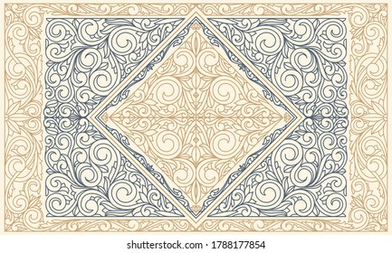 Vintage ornate elegant decorative card