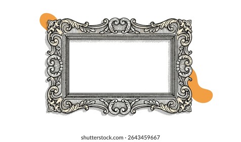 A Vintage Ornate Frame With Decorative Accents For Pictures Paintings And Portraits Beautiful Design