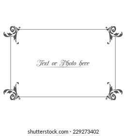 Vintage ornate frame vector