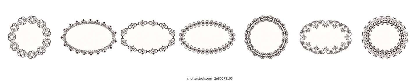Ilustración vectorial de marcos ornamentados vintage 