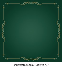Vintage ornate golden frame.