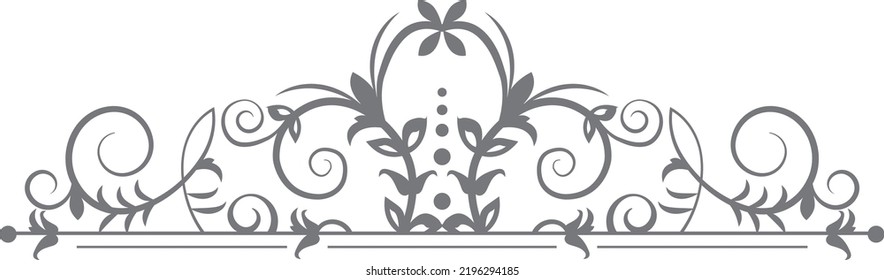 Vintage ornate header. Luxury swirl decorative border