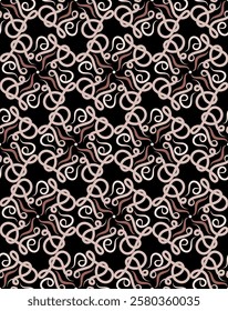 Vintage ornate lattice seamless pattern. Vector illustration for print, fabric, cover, packaging, interior decor, blog decoration and other your projects.