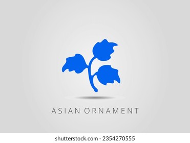 Vintage ornate linear ornament in Kazakh traditional style. Asian floral designs. Abstract Asian elements of the national pattern of the ancient nomads of the Kyrgyz, Mongols, Kazakhs, Tatars.