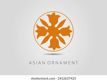 Vintage ornate linear ornaments in Kazakh traditional style. Asian floral designs. Abstract Asian elements of the national pattern of the ancient nomads of the Kyrgyz, Mongols, Kazakhs, Tatars.
