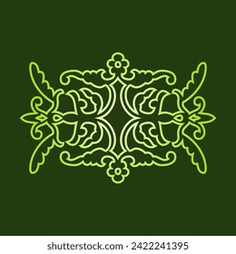 Vintage ornate linear ornaments in Kazakh traditional style. Asian floral designs. Abstract Asian elements of the national pattern of the ancient nomads of the Kyrgyz, Mongols, Kazakhs, Tatars. EPS10