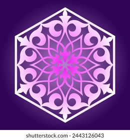 Vintage ornate linear ornaments in Kazakh traditional style. Asian floral designs. Abstract Asian elements of the national pattern of the ancient nomads of the Kyrgyz, Mongols, Kazakhs, Tatars.