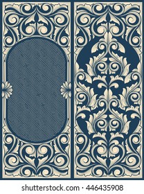 Vintage ornate monochrome decorative design