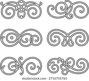 Vintage Ornate Scroll Decorative Elements
