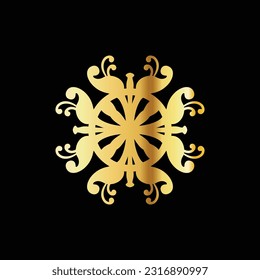 Vintage ornate seamless border pattern in traditional Russian style. Gold ornament of curls and spirals, editable for your needs,web,design,print, poster