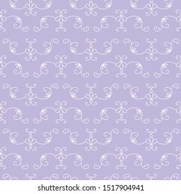 Vintage ornate seamless pattern for elegant wallpaper design. Vector illustration.