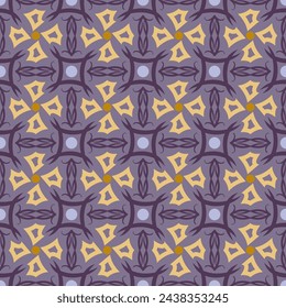 Vintage ornate seamless pattern. Overlapping art forms, stripes, polygons, segments are grouped and arranged in a certain order. Vector. 
