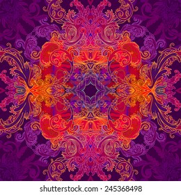 Vintage ornate seamless pattern.Vector illustration. 