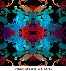Vintage ornate seamless pattern.Vector illustration. 