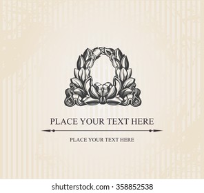 Vintage ornate shield 