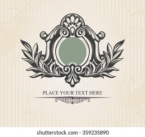 Vintage ornate shield 