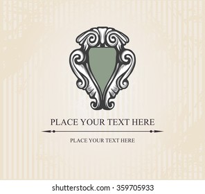 Vintage ornate shield 